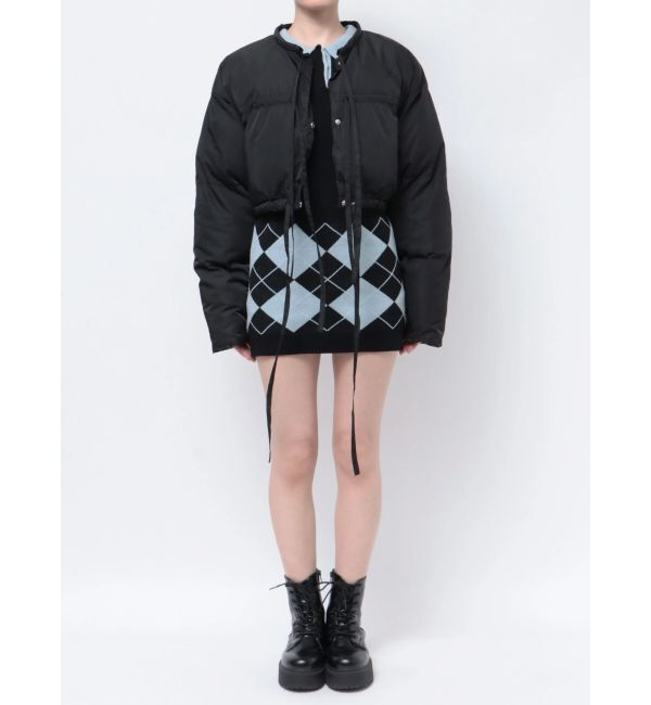 jouetie「フロントリボンショートパッファブルゾン」|ブルゾン・スタジャン|