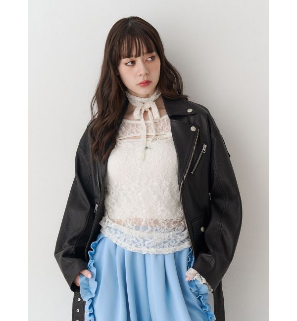 jouetie「【PosTokyo】Real leather riders」|ブルゾン・スタジャン|