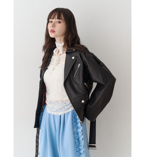 jouetie「【PosTokyo】Real leather riders」|ブルゾン・スタジャン|