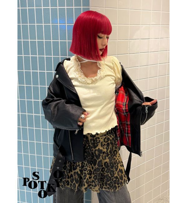 jouetie「【PosTokyo】Real leather riders」|ブルゾン・スタジャン|