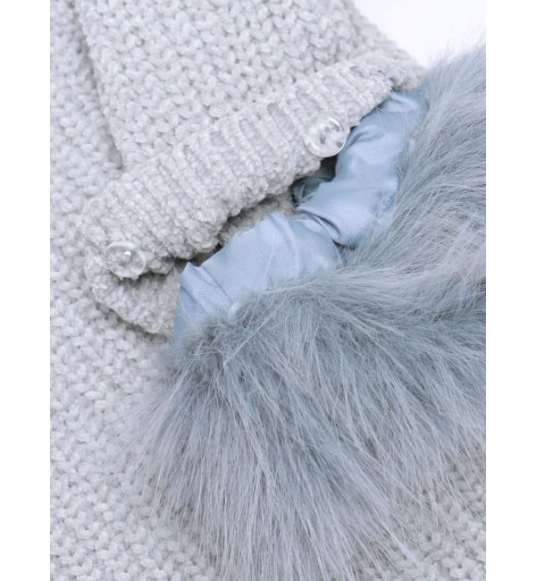 jouetie「ポイントファーモールニットワンピース」|ワンピース|