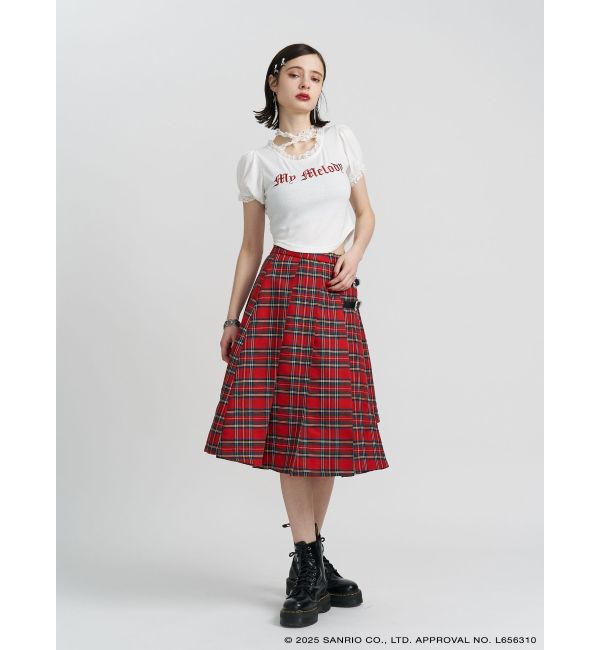 jouetie「【メロクロコラボ】My Melodyフリルチョーカーリボントップス」|Tシャツ・カットソー|