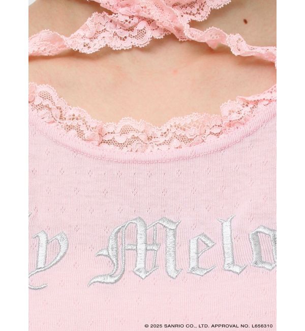 jouetie「【メロクロコラボ】My Melodyフリルチョーカーリボントップス」|Tシャツ・カットソー|