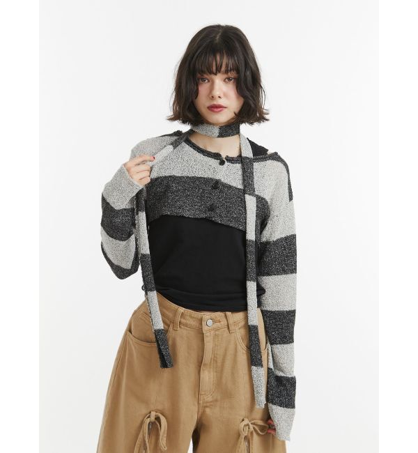 jouetie「ストールセットショートカーデ」|カーディガン|