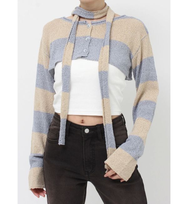 jouetie「ストールセットショートカーデ」|カーディガン|
