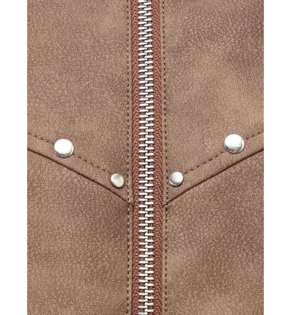 jouetie「フェイクレザースタッズブルゾン」|ブルゾン・スタジャン|