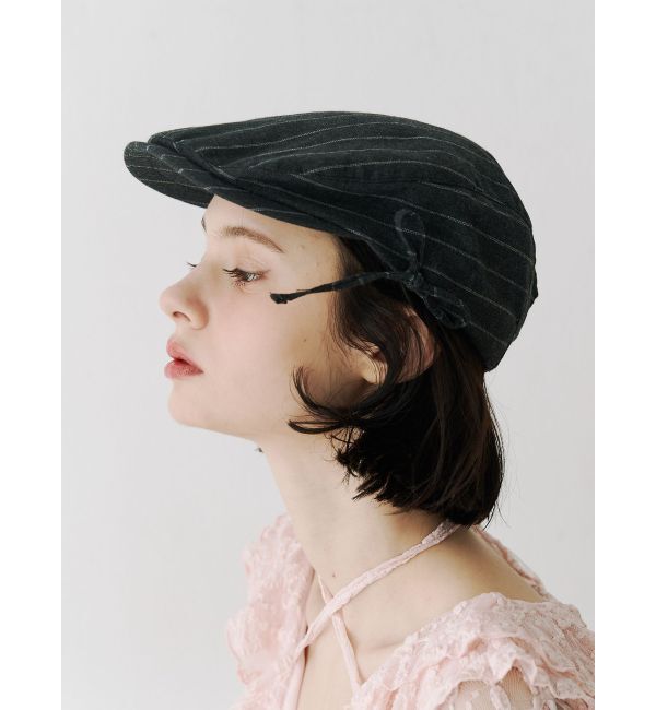 jouetie「サイドリボンストライプハンチング」|ハンチング・ベレー帽|