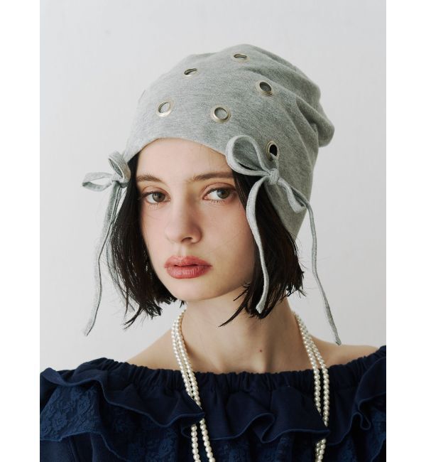 jouetie「ハトメリボンビーニー」|ニット帽|