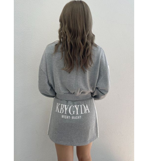 GYDA「クロスポイント2ラインショートスウェットカーディガン【SETUP着用可】」|カーディガン|