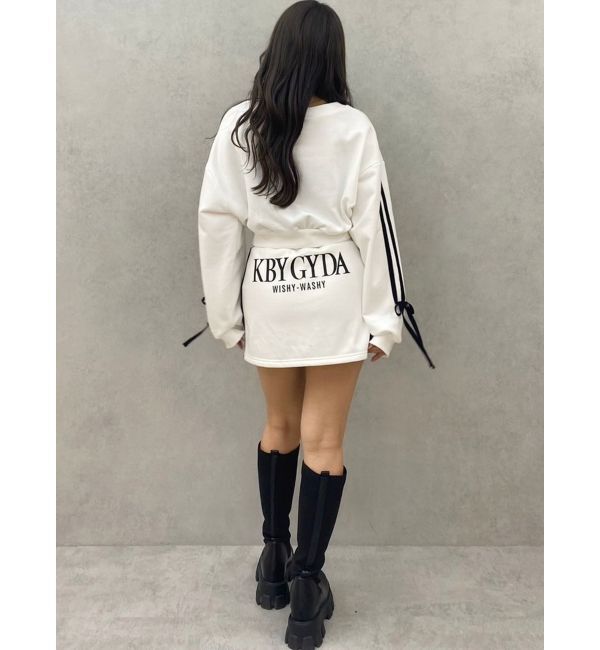 GYDA「クロスポイント2ラインショートスウェットカーディガン【SETUP着用可】」|カーディガン|