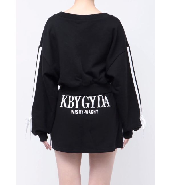 GYDA「クロスポイント2ラインショートスウェットカーディガン【SETUP着用可】」|カーディガン|