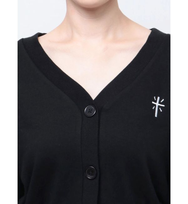 GYDA「クロスポイント2ラインショートスウェットカーディガン【SETUP着用可】」|カーディガン|