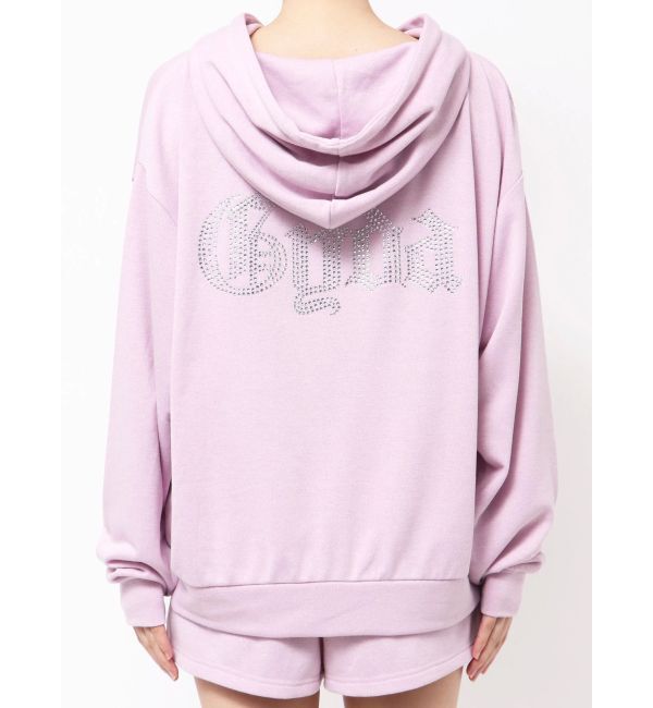 GYDA「BACK GYDAラインストーンラメパーカー」|カーディガン|