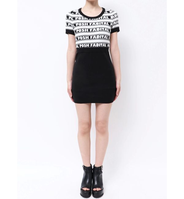 GYDA「POSH FADITAL borderニットワンピース」|ワンピース|