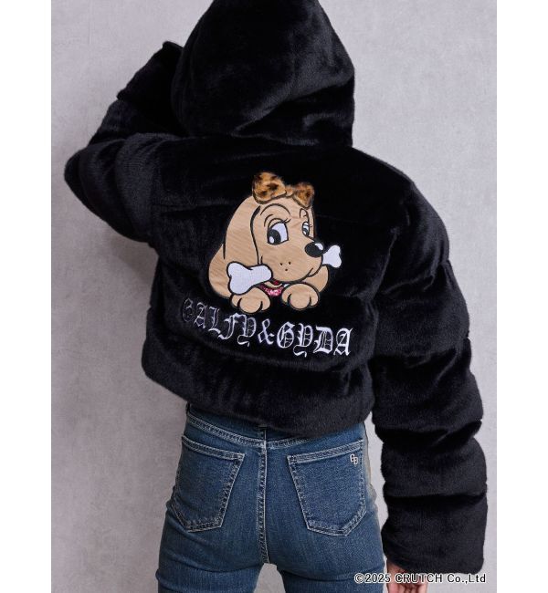 GYDA「GYDA&times;GALFY eco far superショートコート」|その他|ブラック