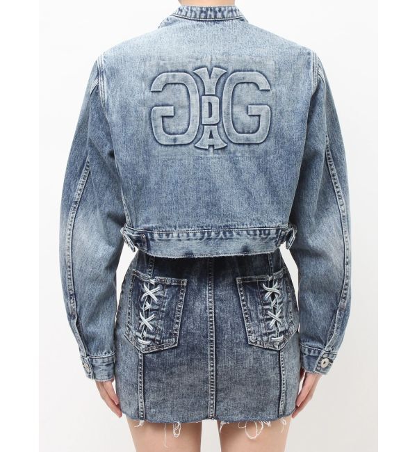 GYDA「Symmery GYDA EMBOSSノーカラーデニムショートブルゾン」|その他|