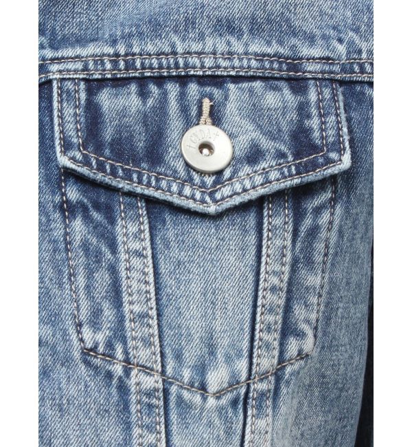 GYDA「Symmery GYDA EMBOSSノーカラーデニムショートブルゾン」|その他|