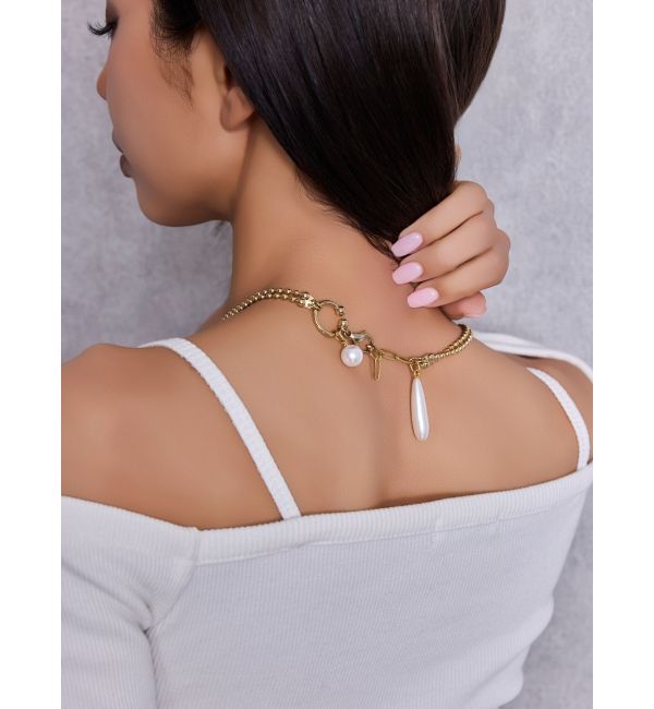 GYDA「JEYSUS Imitation pearl GGネックレス」|ネックレス|