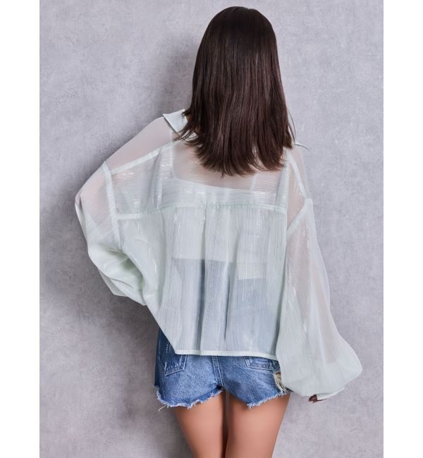 GYDA「ハイウエストBACK RIPPEDデニムショートパンツ」|デニム|