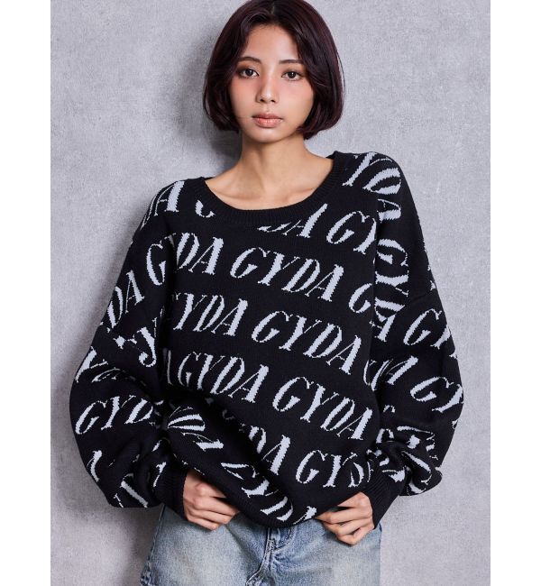 GYDA「GYDA SLANT PATTERNニットトップス」|ニット・セーター|