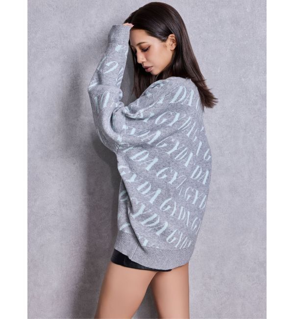 GYDA「GYDA SLANT PATTERNニットトップス」|ニット・セーター|