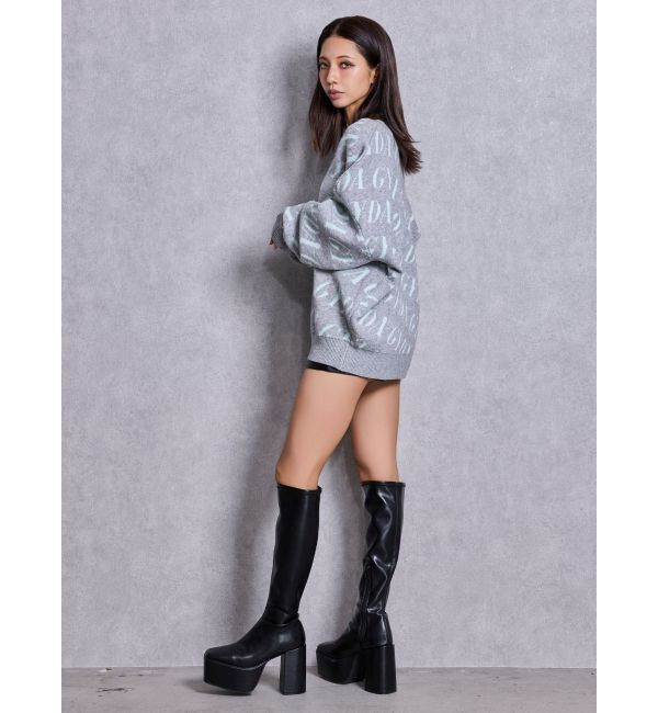 GYDA「GYDA SLANT PATTERNニットトップス」|ニット・セーター|