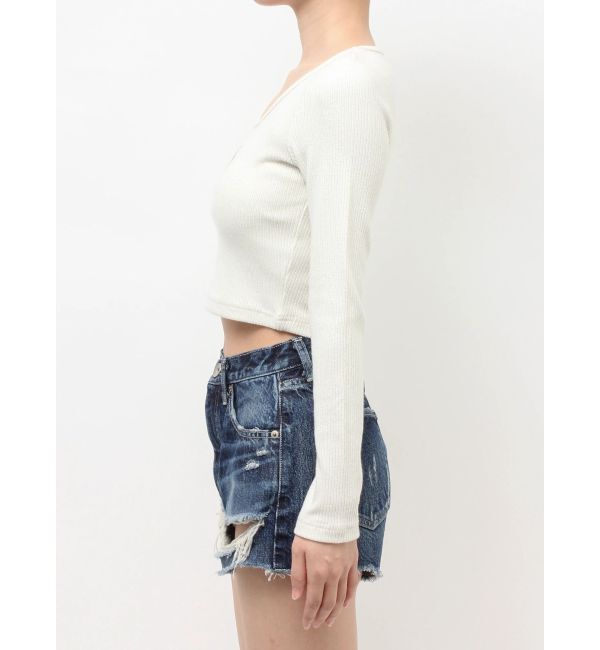 GYDA「GGロゴラインストーンラメテレコトップス」|Tシャツ・カットソー|