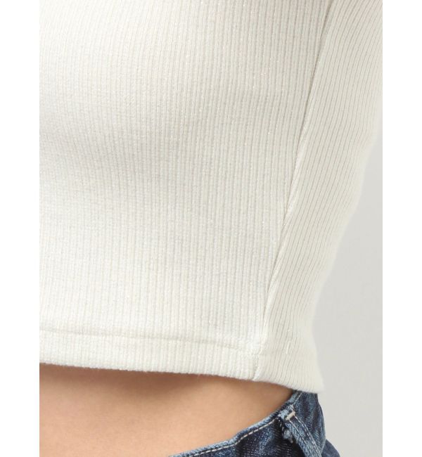 GYDA「GGロゴラインストーンラメテレコトップス」|Tシャツ・カットソー|