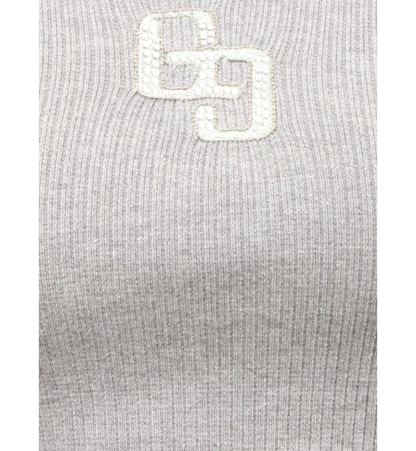 GYDA「GGロゴラインストーンラメテレコトップス」|Tシャツ・カットソー|