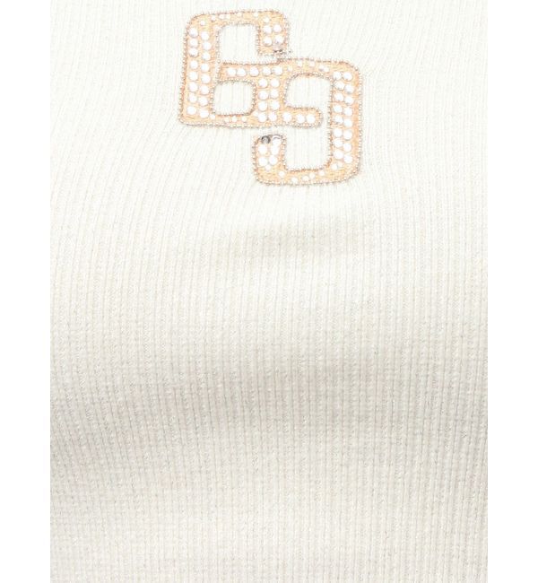 GYDA「GGロゴラインストーンラメテレコトップス」|Tシャツ・カットソー|