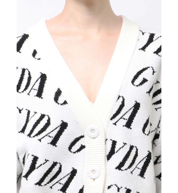 GYDA「GYDA SLANT PATTERNニットカーディガン」|カーディガン|