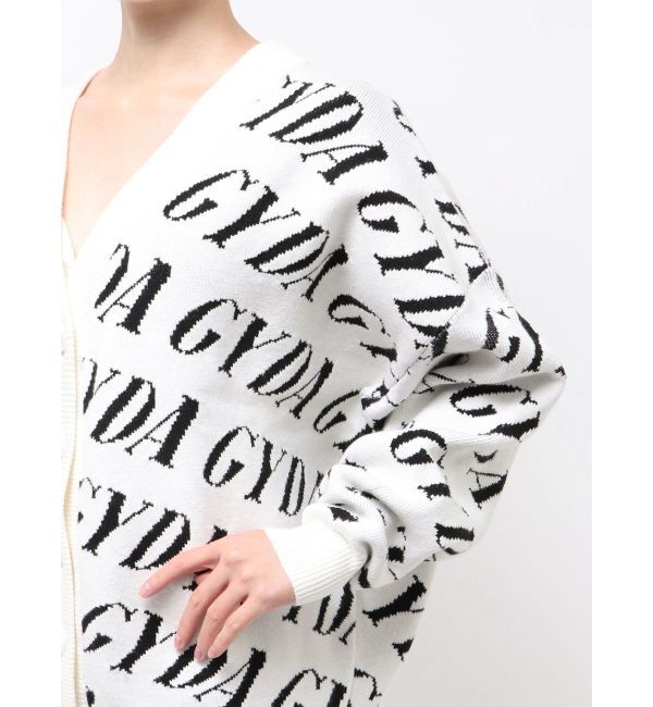 GYDA「GYDA SLANT PATTERNニットカーディガン」|カーディガン|