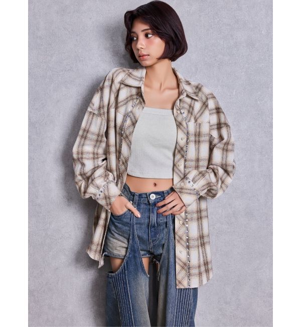 GYDA「chainストラップラメテレコビスチェ」|キャミソール|