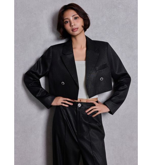 GYDA「chainストラップラメテレコビスチェ」|キャミソール|