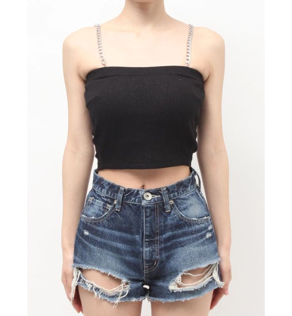 GYDA「chainストラップラメテレコビスチェ」|キャミソール|