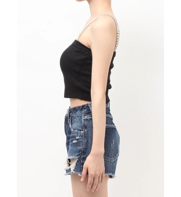 GYDA「chainストラップラメテレコビスチェ」|キャミソール|