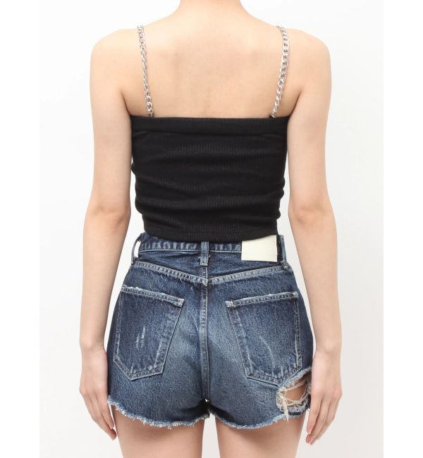 GYDA「chainストラップラメテレコビスチェ」|キャミソール|