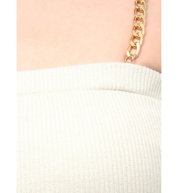 GYDA「chainストラップラメテレコビスチェ」|キャミソール|