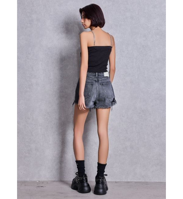 GYDA「chainストラップラメテレコビスチェ」|キャミソール|