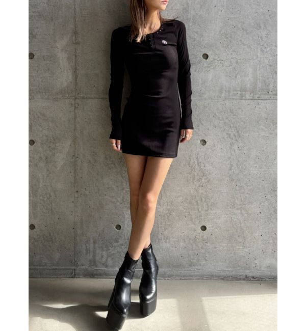 GYDA「【TINY】GGスタッズデザインテレコミニワンピース」|ワンピース|