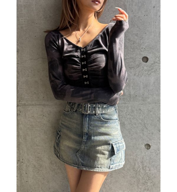 GYDA「【TINY】レッグウォーマー付きミニスカートライクショートパンツ」|スカート|