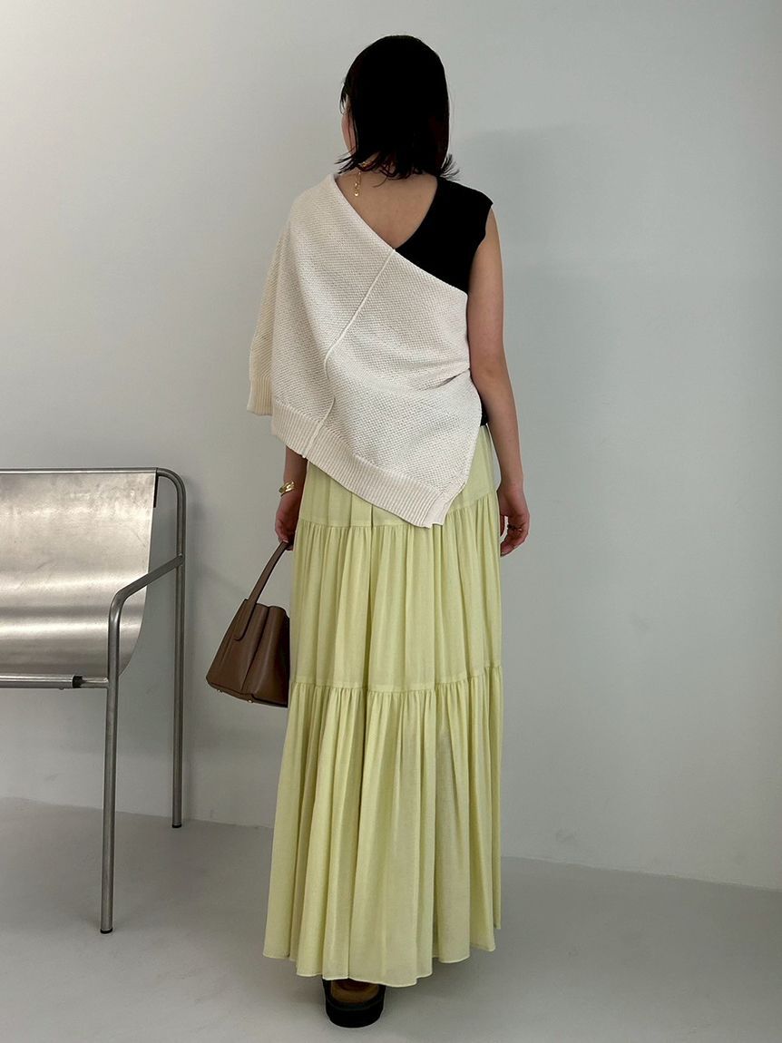 Mila Owen「マキシ丈ボリュームティアードスカート」|スカート|