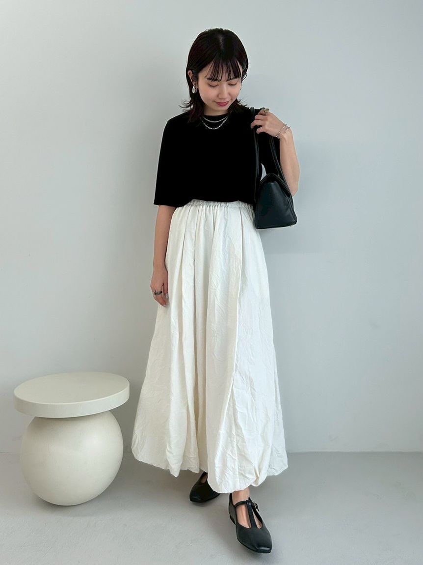 Mila Owen「マキシウエストドロストワッシャーバルーンスカート」|スカート|