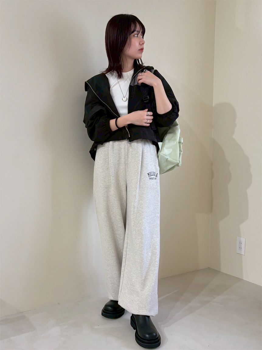 Mila Owen「【セットアップ対応】裾ドロストコットンスウェットパンツ」|チノ|