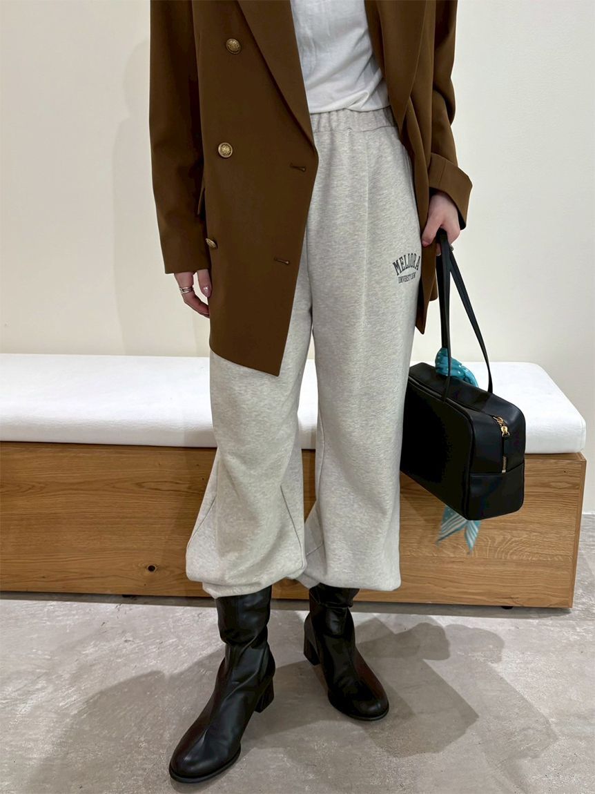 Mila Owen「【セットアップ対応】裾ドロストコットンスウェットパンツ」|チノ|