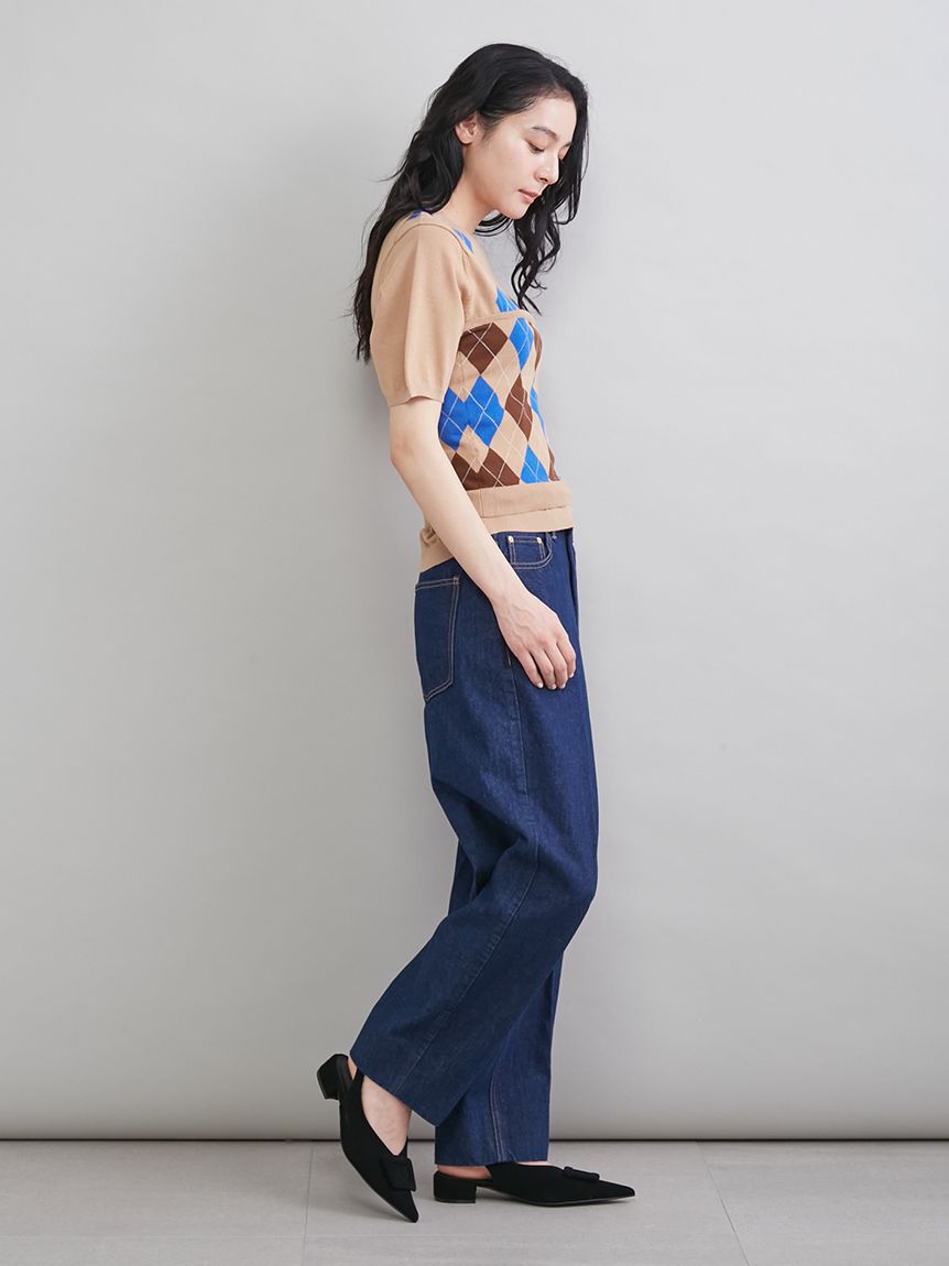 Mila Owen「アーガイルニットチューブトップ」|チューブトップ|