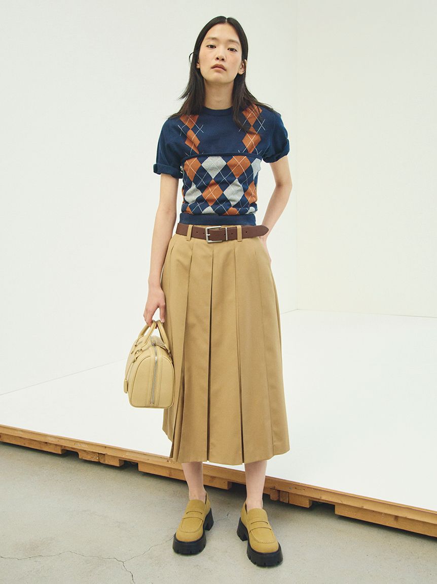 Mila Owen「アーガイルニットチューブトップ」|チューブトップ|