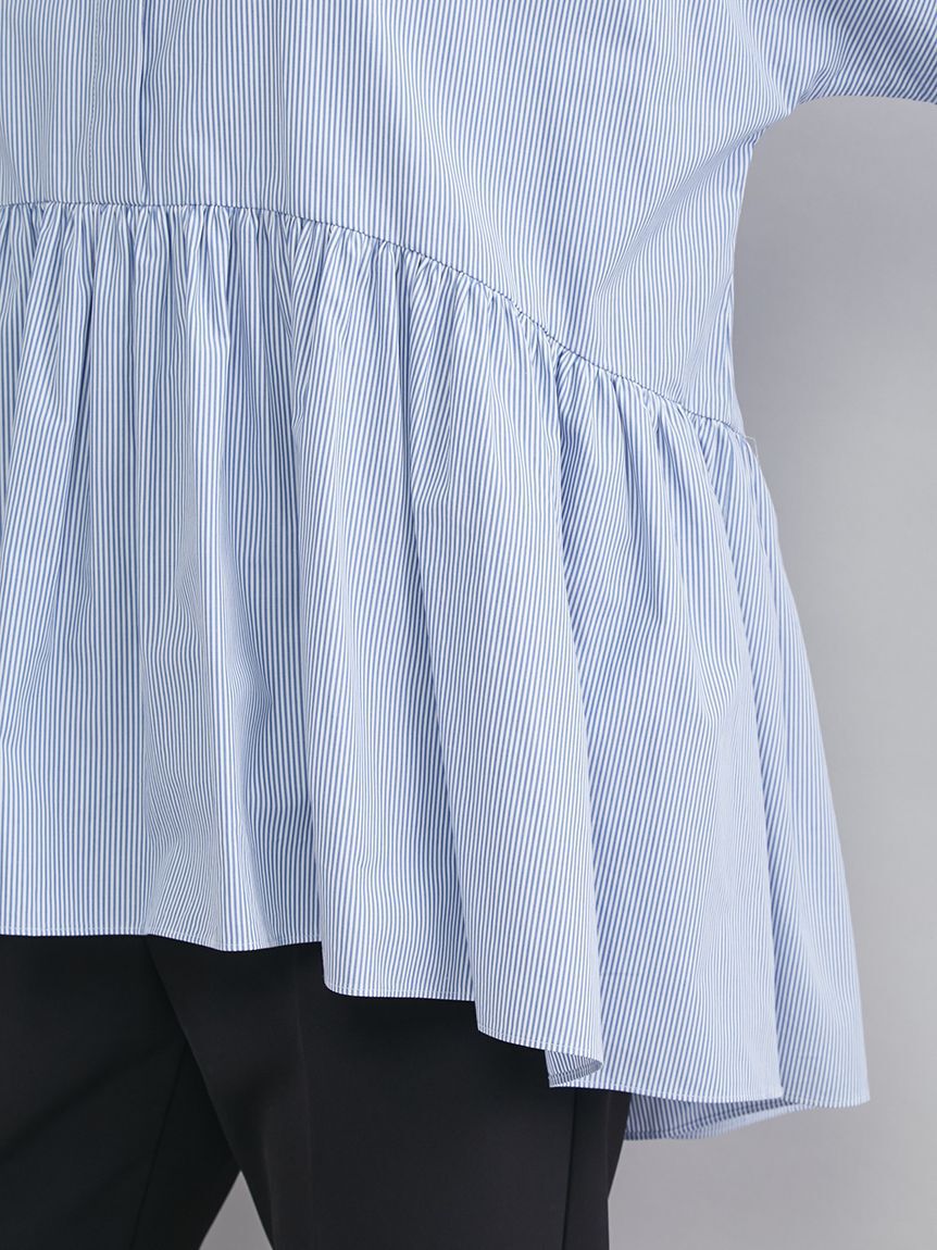 Mila Owen「シャツ衿ギャザーチュニックブラウス」|シャツ・ブラウス|