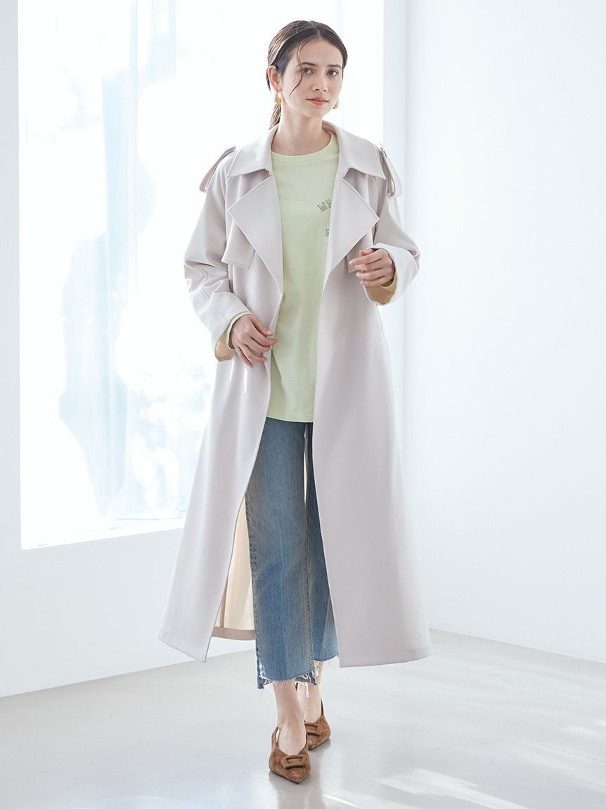 Mila Owen「共ベルト付憲章デザイントレンチコート」|トレンチコート|