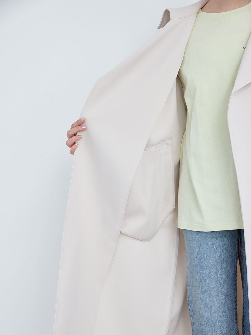 Mila Owen「共ベルト付憲章デザイントレンチコート」|トレンチコート|